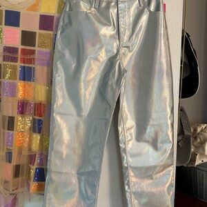 Iridescent Silver Pants
